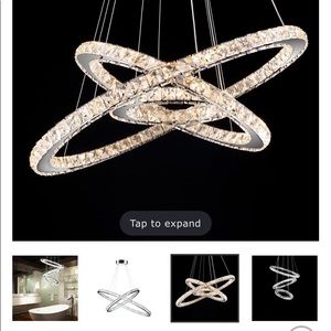 3ring crystal chandelier